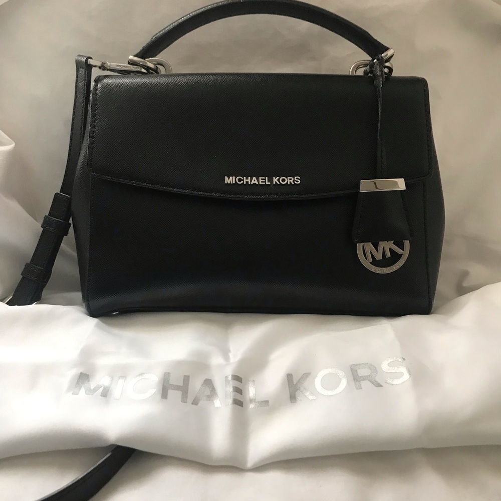 Michael Kors Satchel - Black and Silver